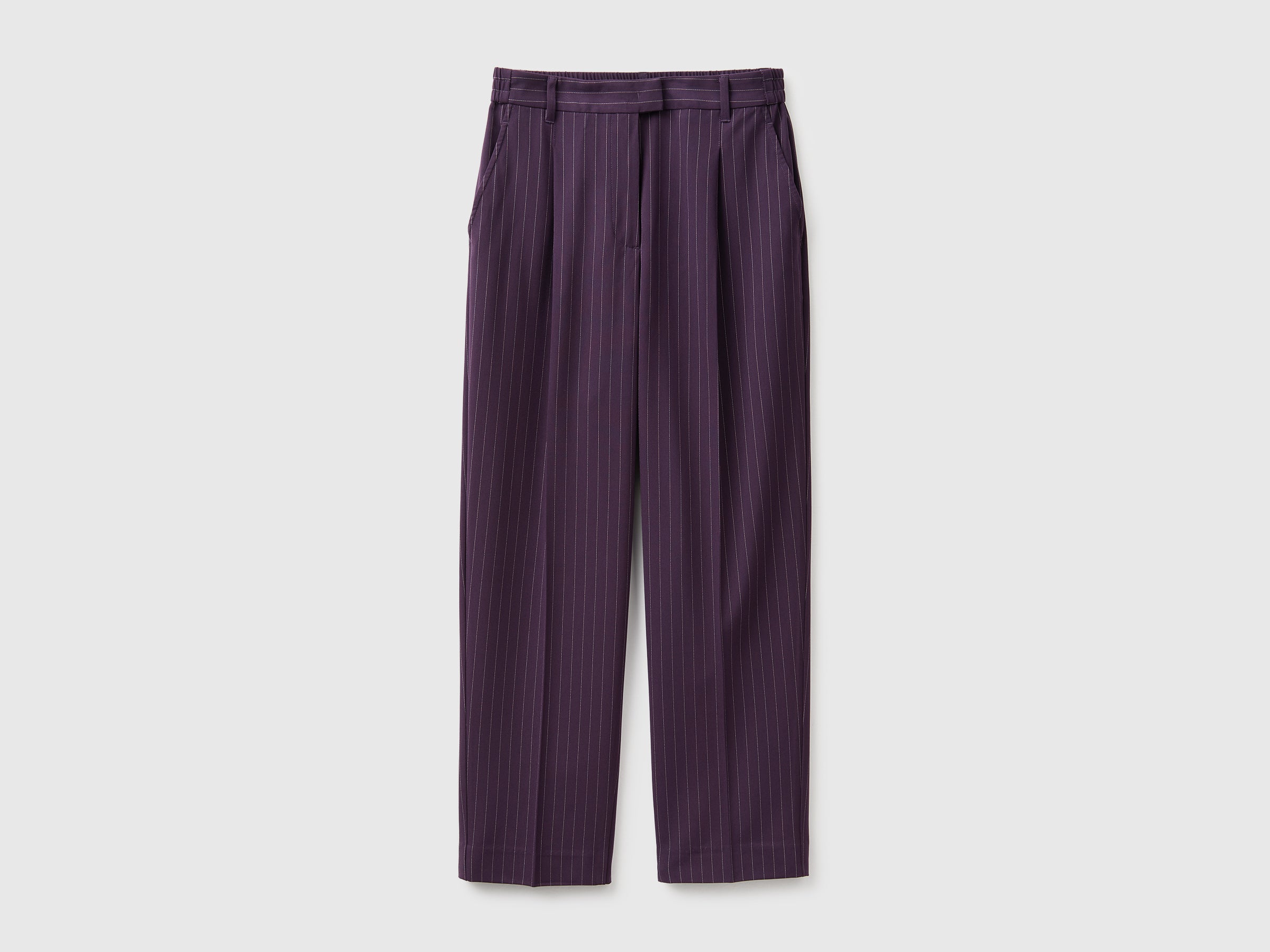 United Colors of Benetton Pantaloni Gessati Carrot Fit Viscosa