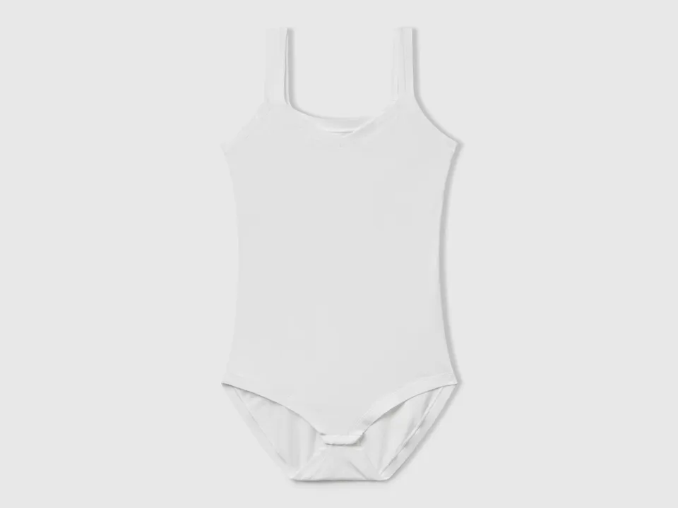 United Colors of Benetton Body cotone biologico scollo V spalline