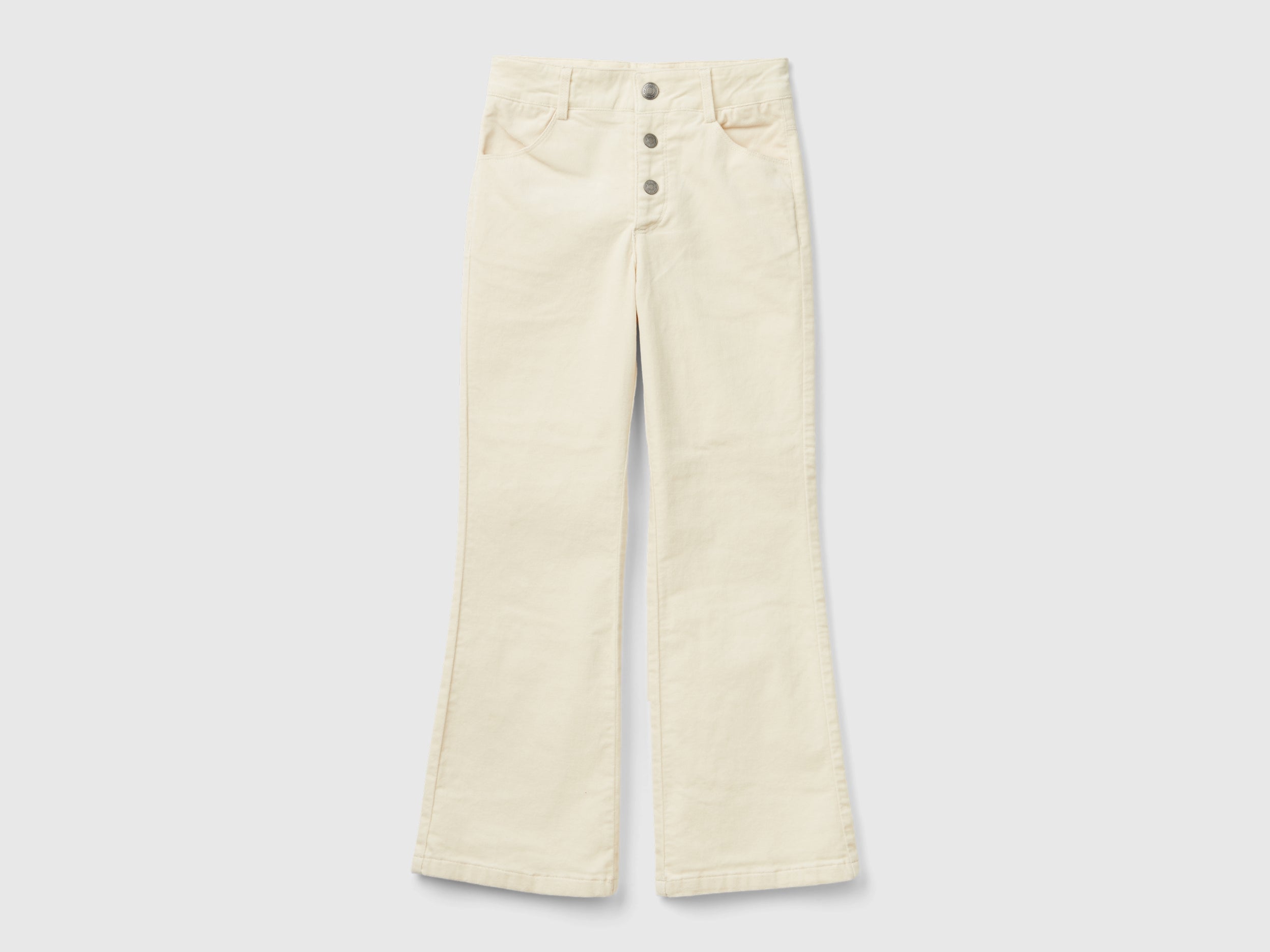 United Colors of Benetton pantaloni velluto flare cotone