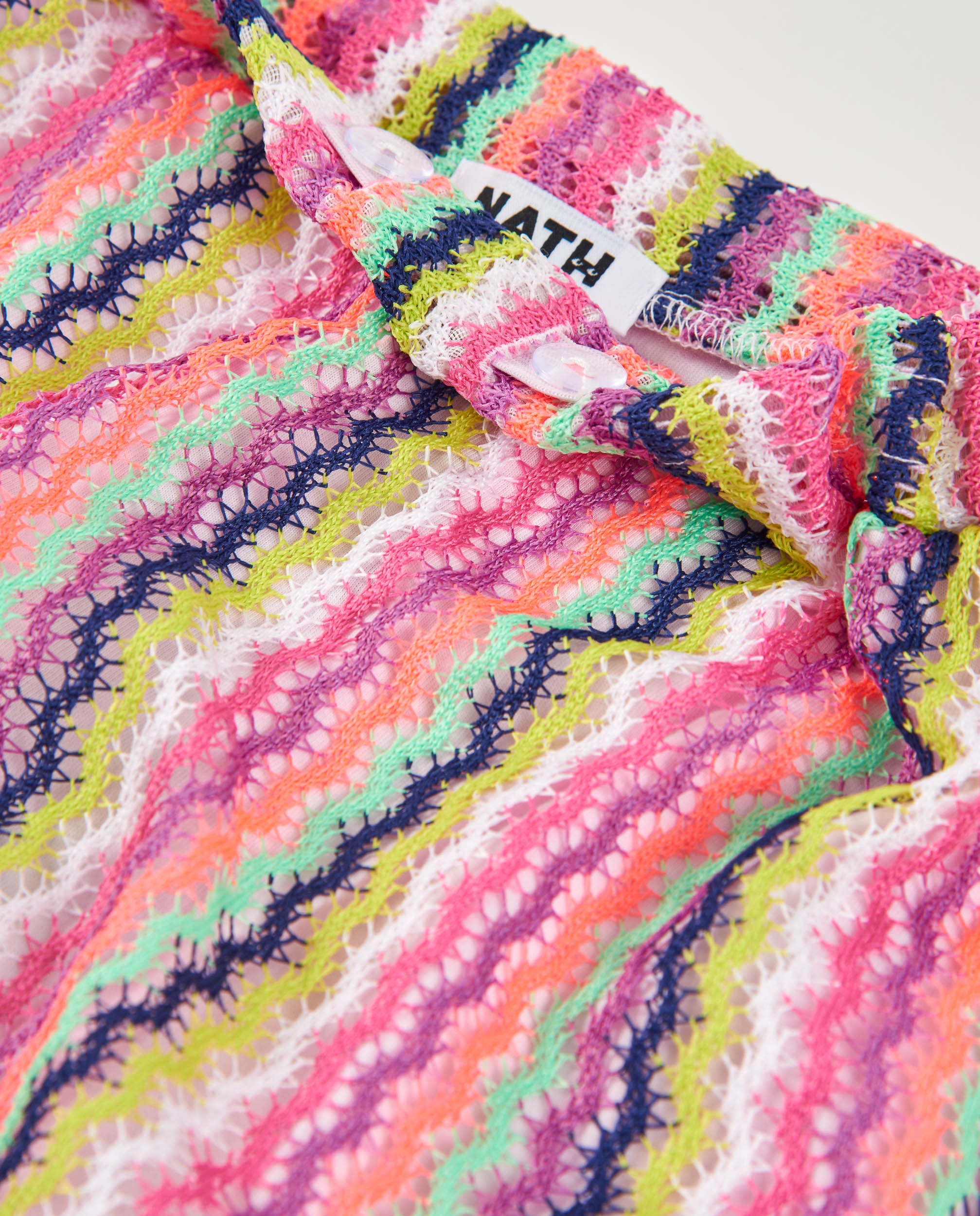 TucTuc Gonne Maglia Bambina Rosa a Righe Ondulate