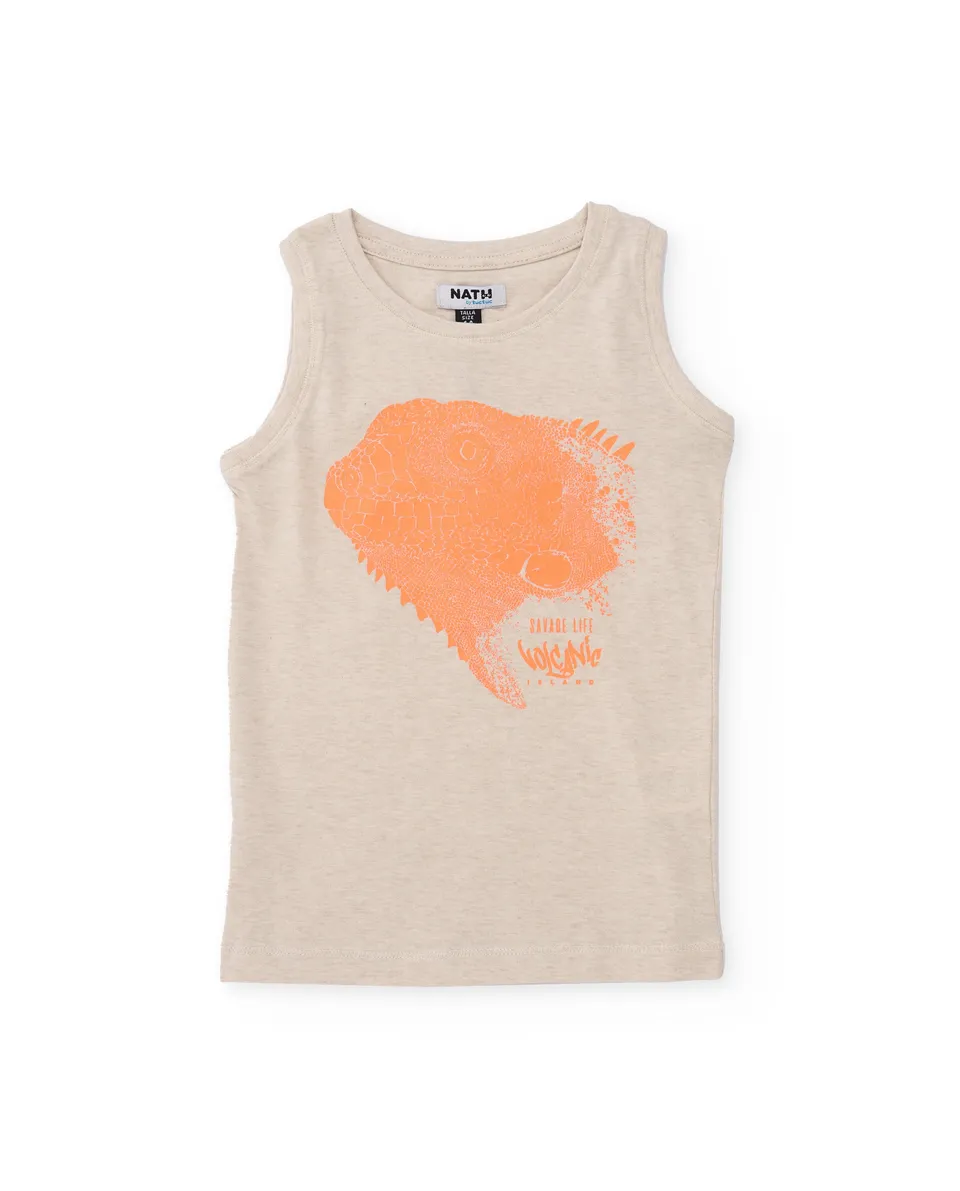 TucTuc Magliette T-Shirt Bambino Stampa Rettile Crudo