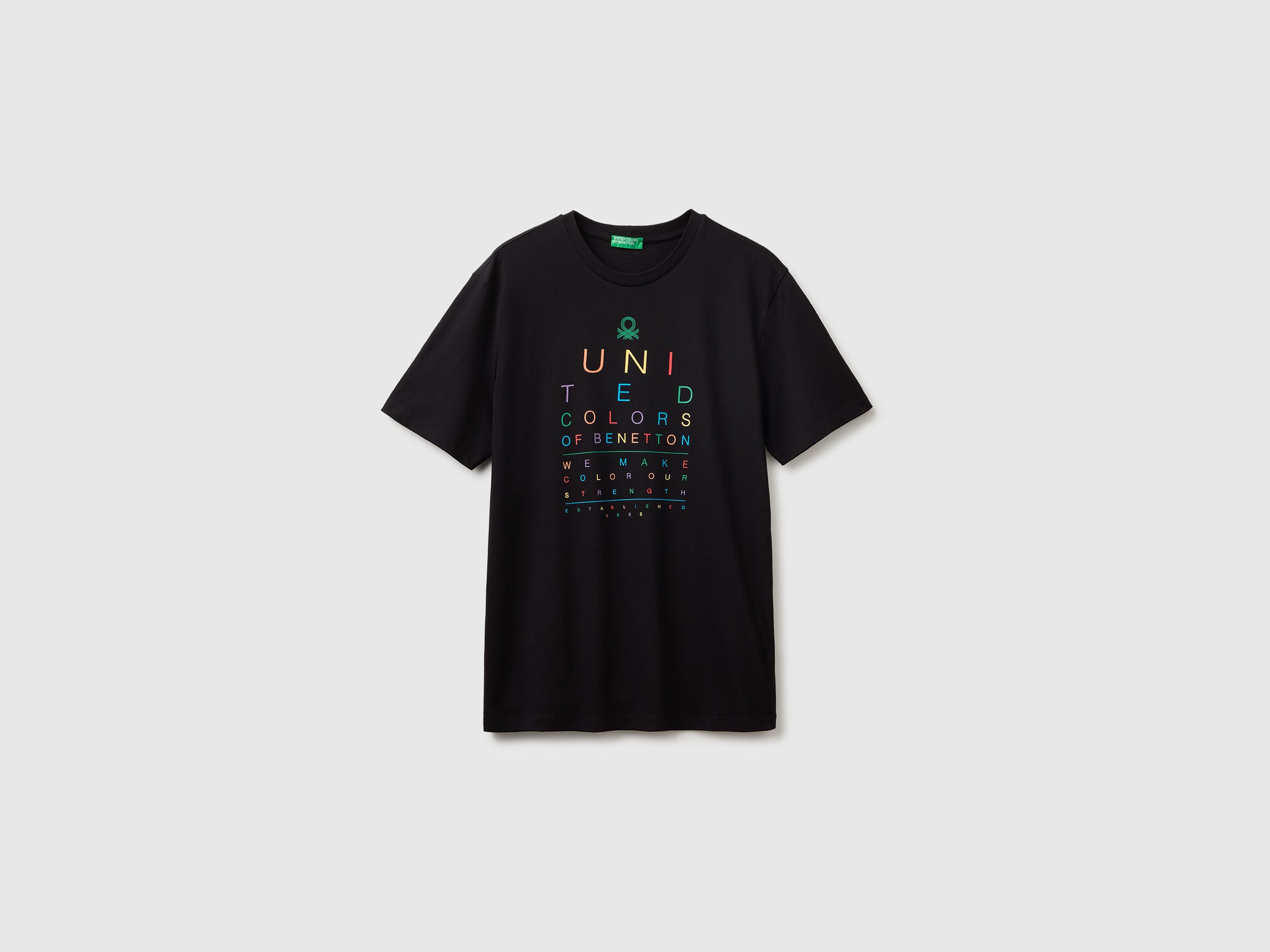 United Colors of Benetton Regular fit T-shirt con logo maglietta cotone bio
