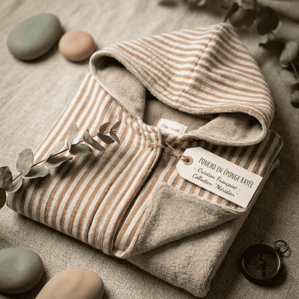 Petite Citrouille Les Essentiels Méridien poncho mare righe