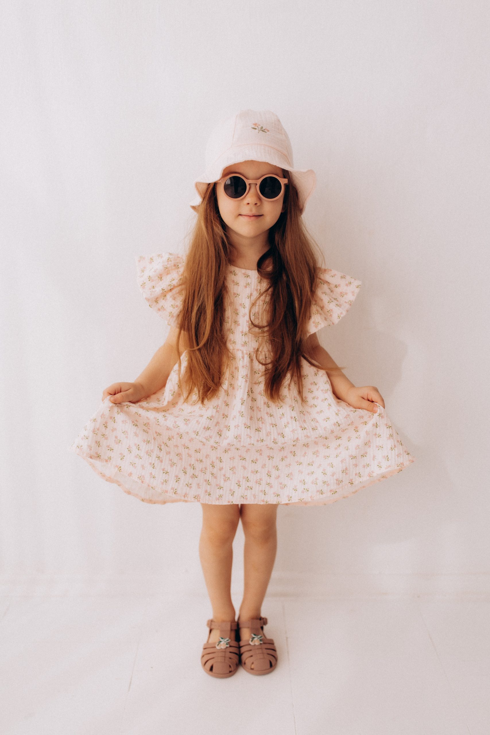 Woolly Organic SS27 Vestito Bambina Mussola Ali Bloom