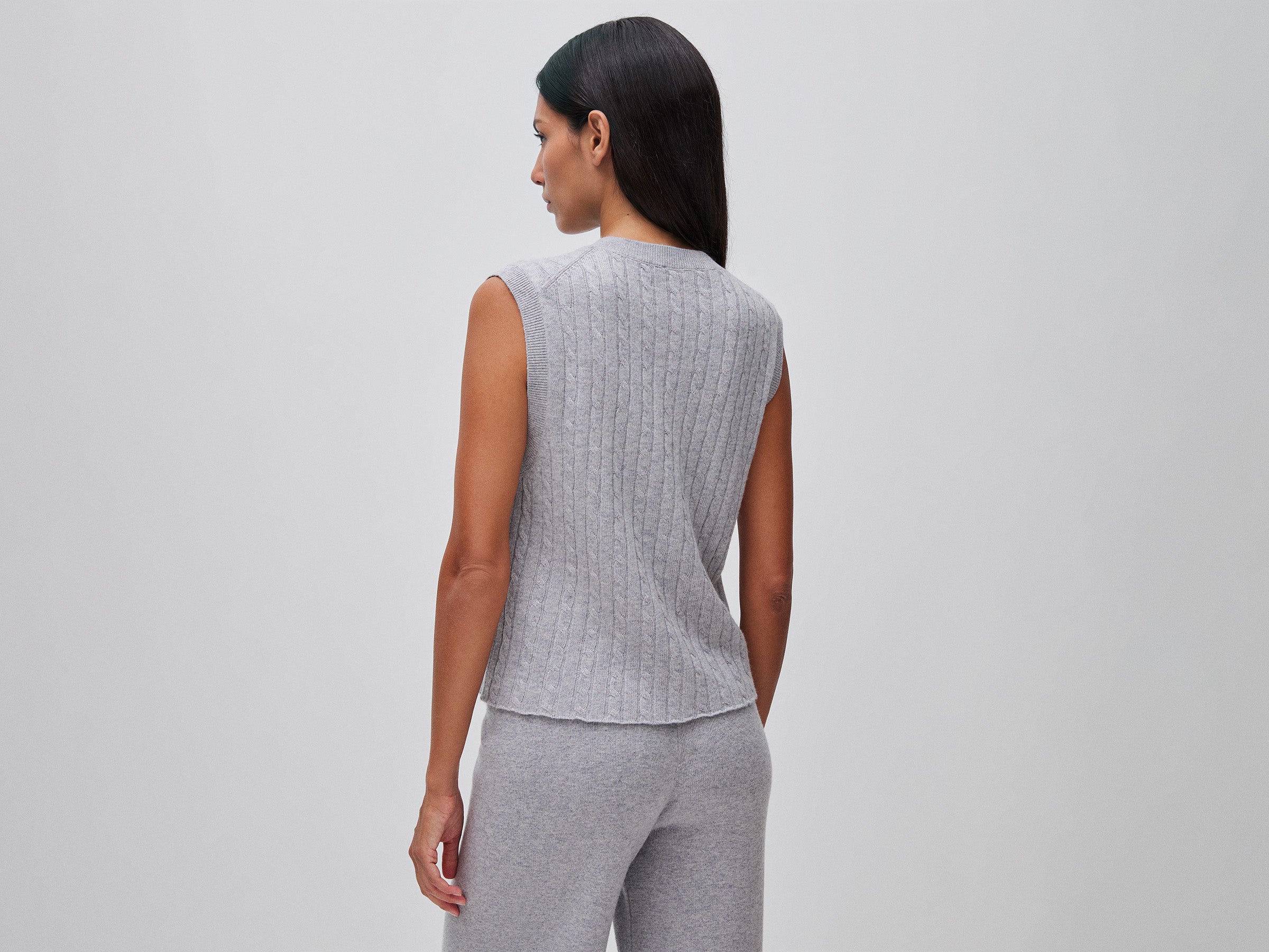 United Colors of Benetton gilet trecce lana cashmere