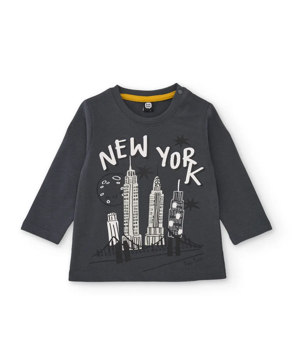 TucTuc Magliette Maglietta bambino città grigio scuro