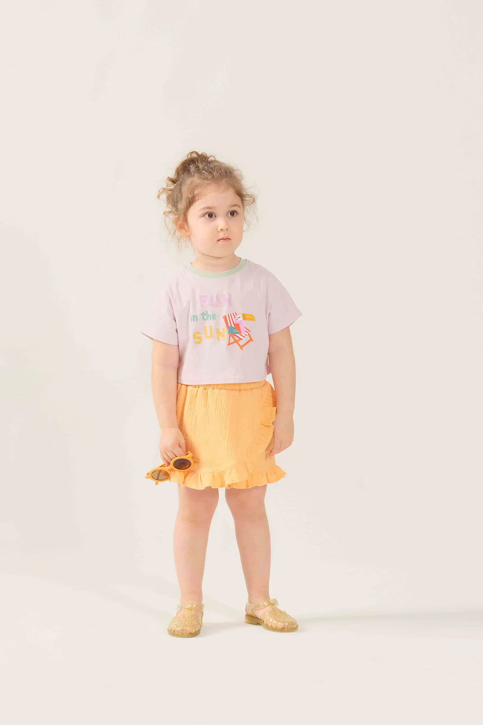 Miela Kids Gonna Pantaloncini Mussola Melone 3-4 Anni