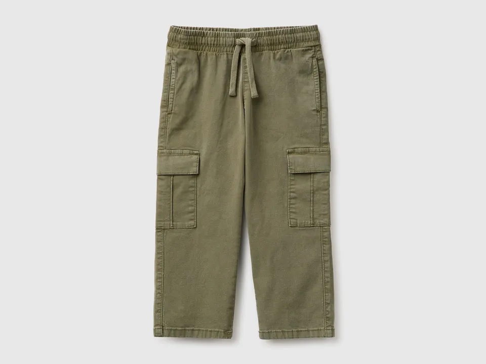 United Colors of Benetton Drawstring Cargo pantaloni tela bambino