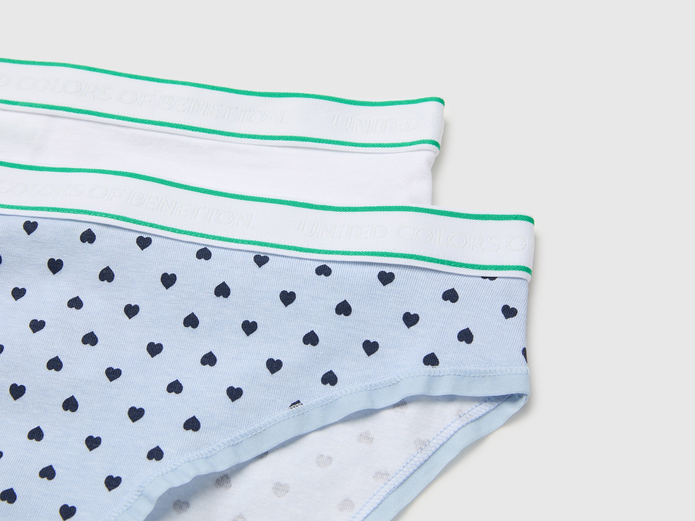 United Colors of Benetton Underwear Slip cotone logo 7-8 anni 2 pezzi