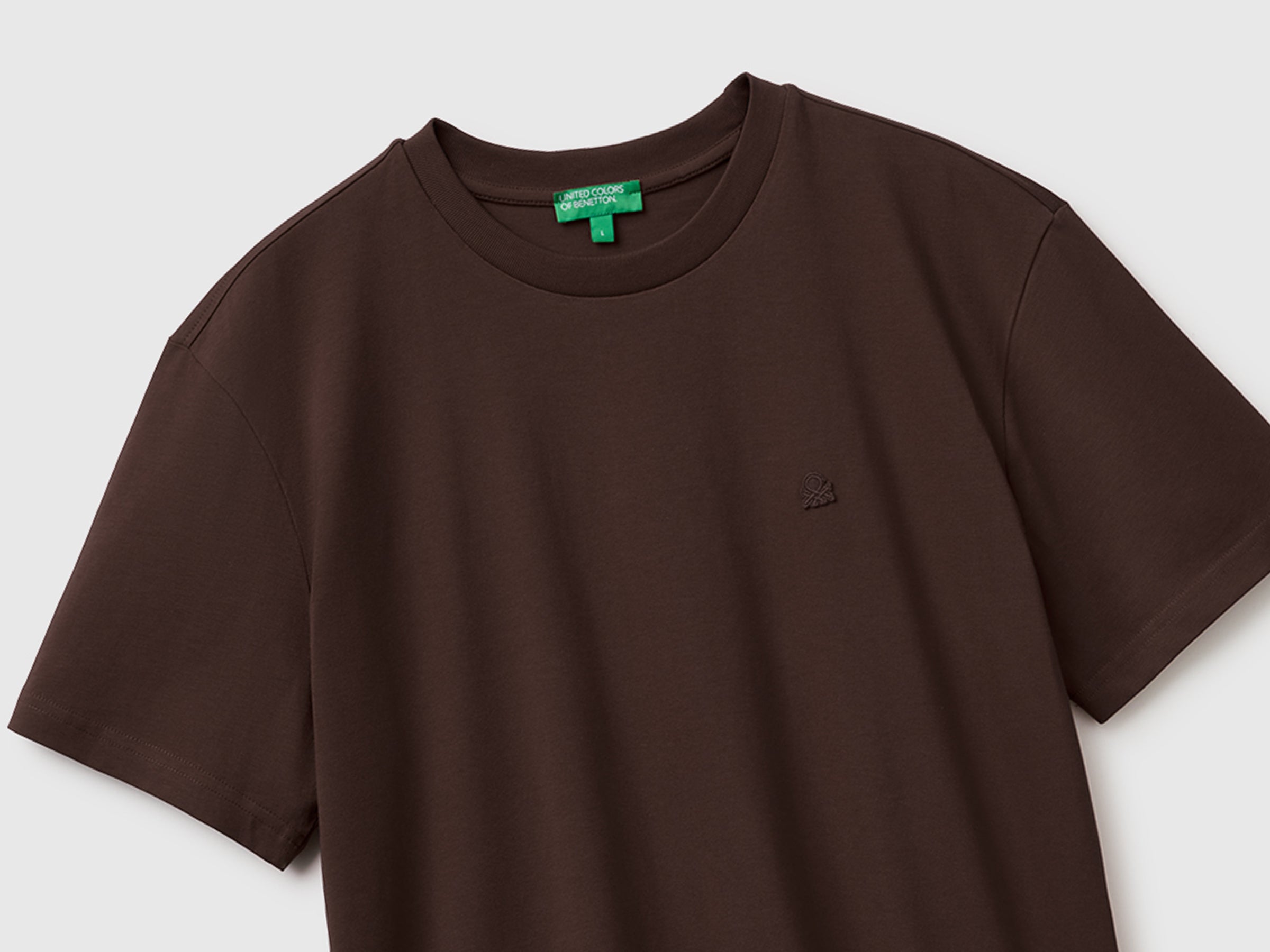 Benetton T-Shirt maglietta cotone bio manica corta logo petto