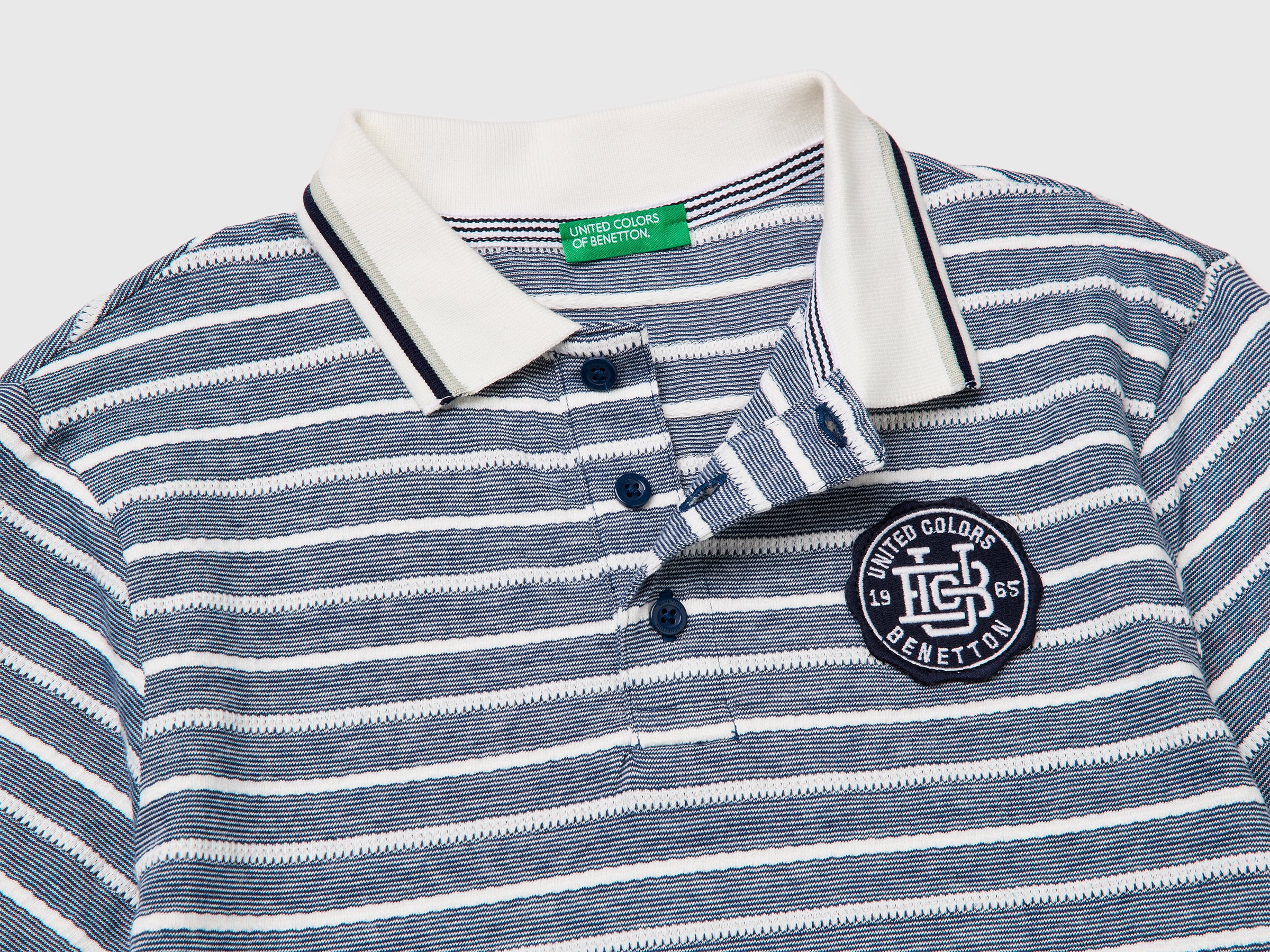United Colors of Benetton Polo Rig랫폼a Cotone Patch Junior Giorno