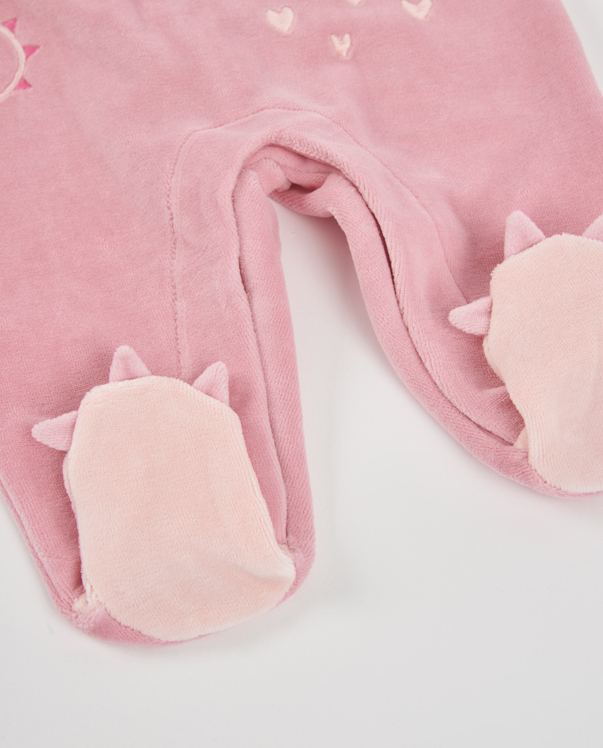 TucTuc Tutine pagliaccetto neonata dinosauro rosa felpa