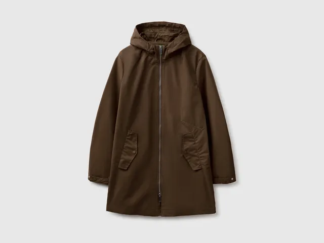 United Colors of Benetton Parka misto cotone con cappuccio