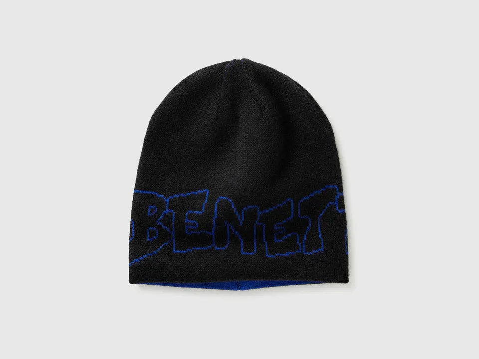 United Colors of Benetton Cappello Reversibile Maglia Logo S-L