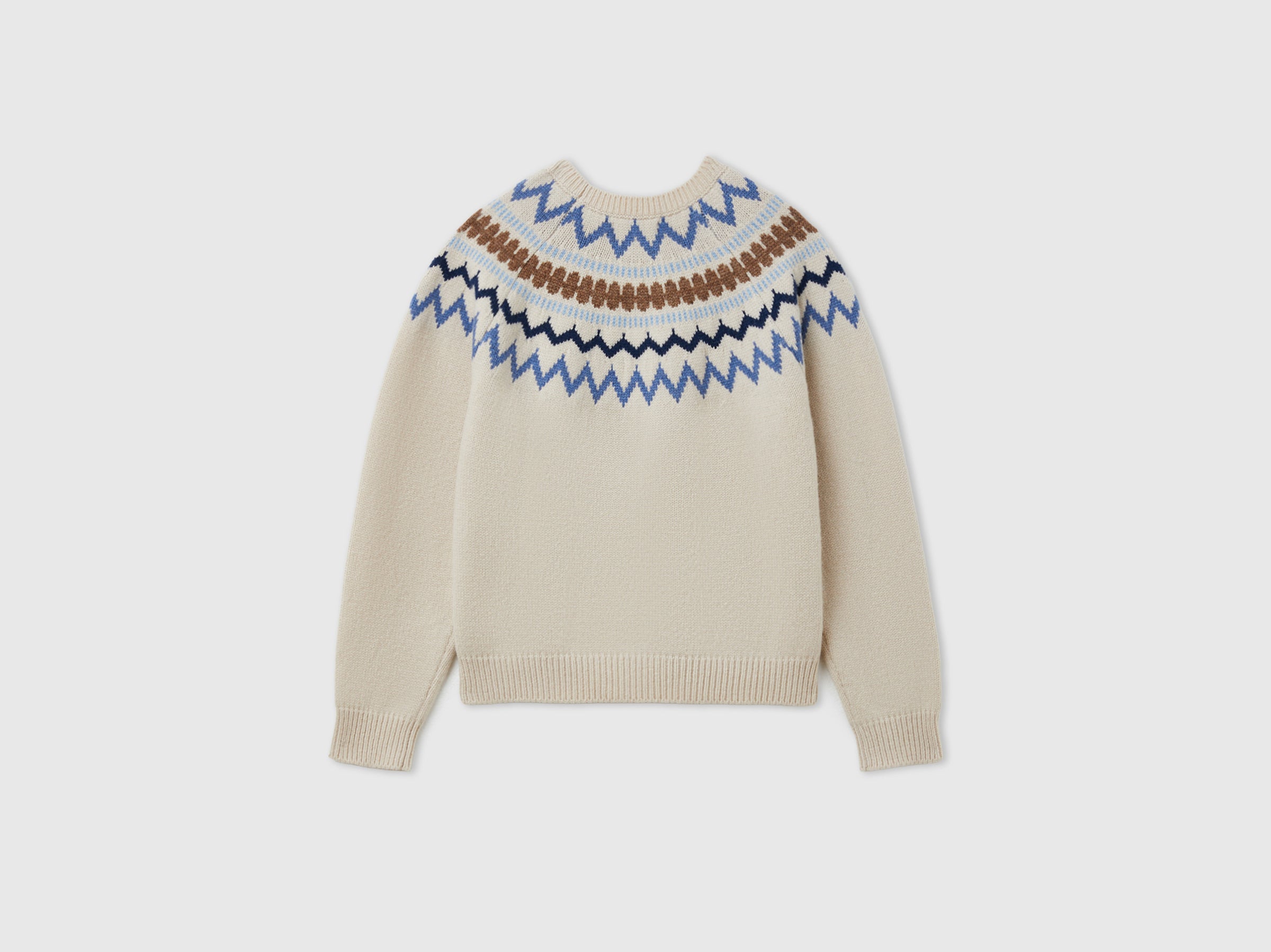 United Colors of Benetton Maglione Jacquard Lana Bambino M