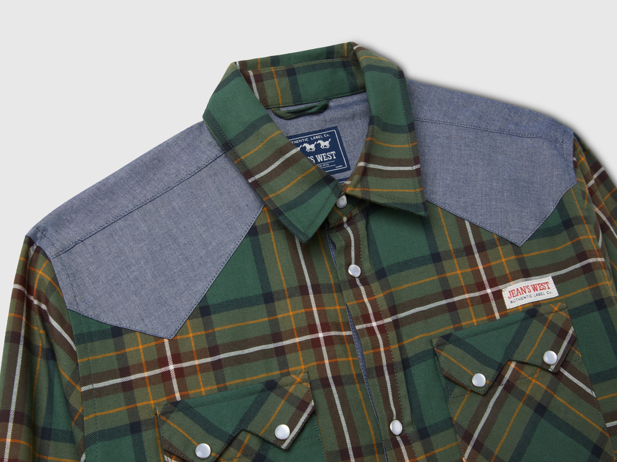 Benetton Shirts Camicia Flanella Quadri Western Cotone