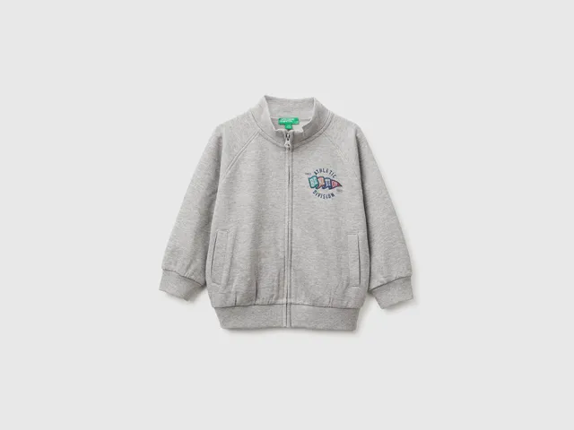 United Colors of Benetton Felpa zip cotone bio bimbo taglia 90