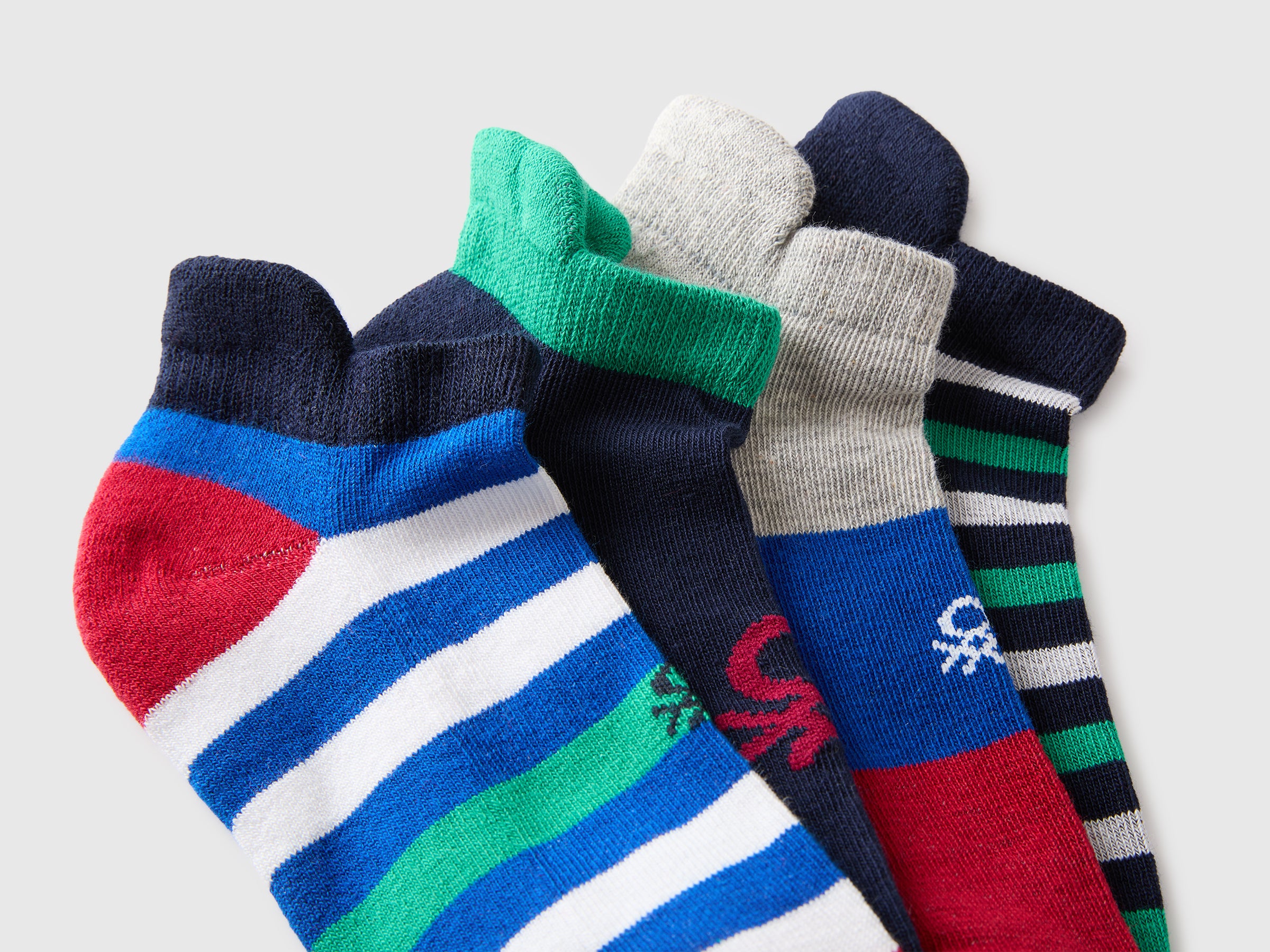 United Colors of Benetton set 4 calzini corti cotone 27-40