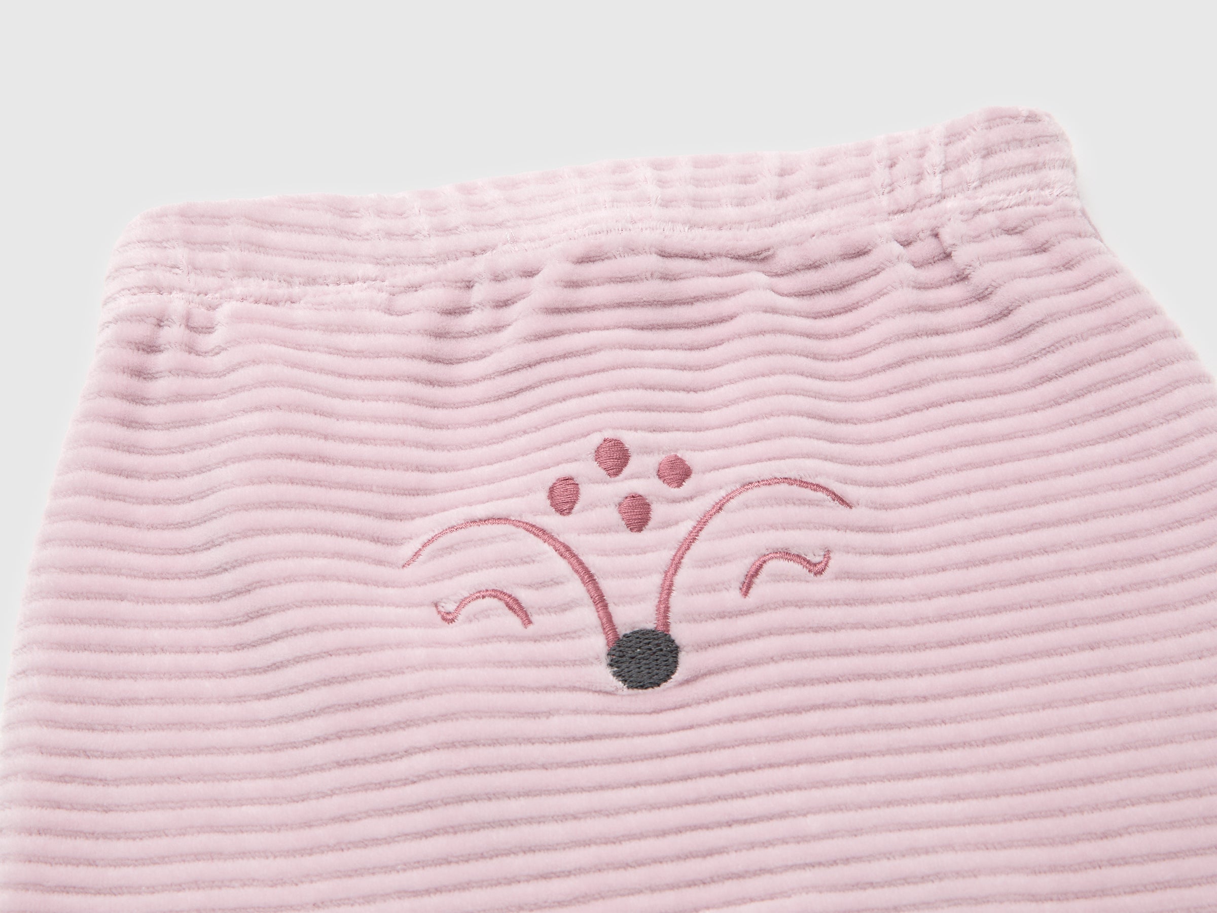 United Colors of Benetton pantaloni ciniglia 68 ricamo cotone coste