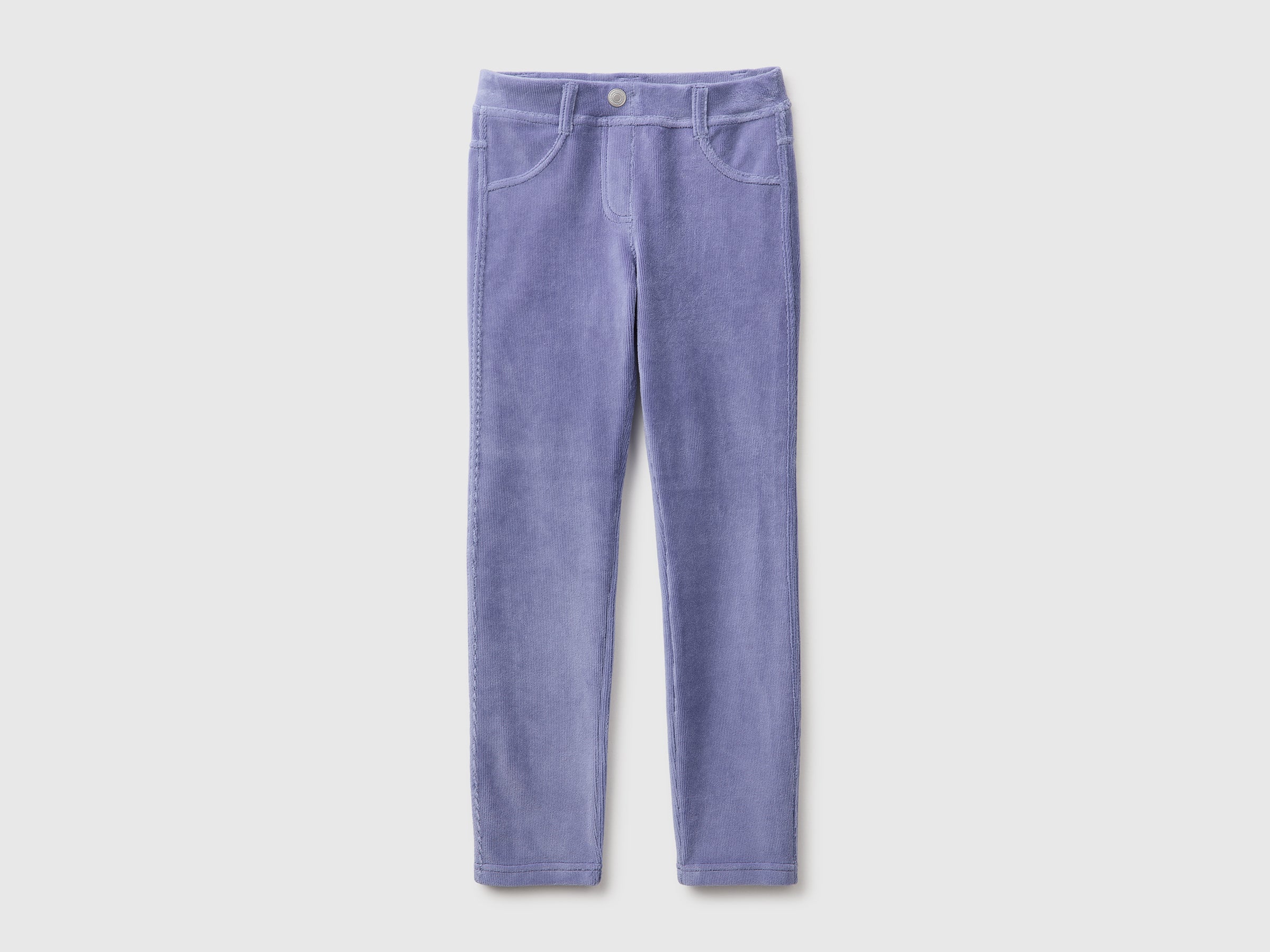 United Colors of Benetton pantaloni skinny ciniglia cotone