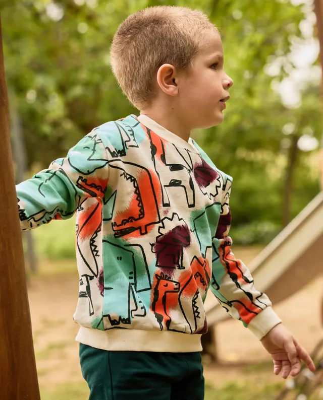 TucTuc Felpe Felpa Bambino Animali Savana Beige Morbida