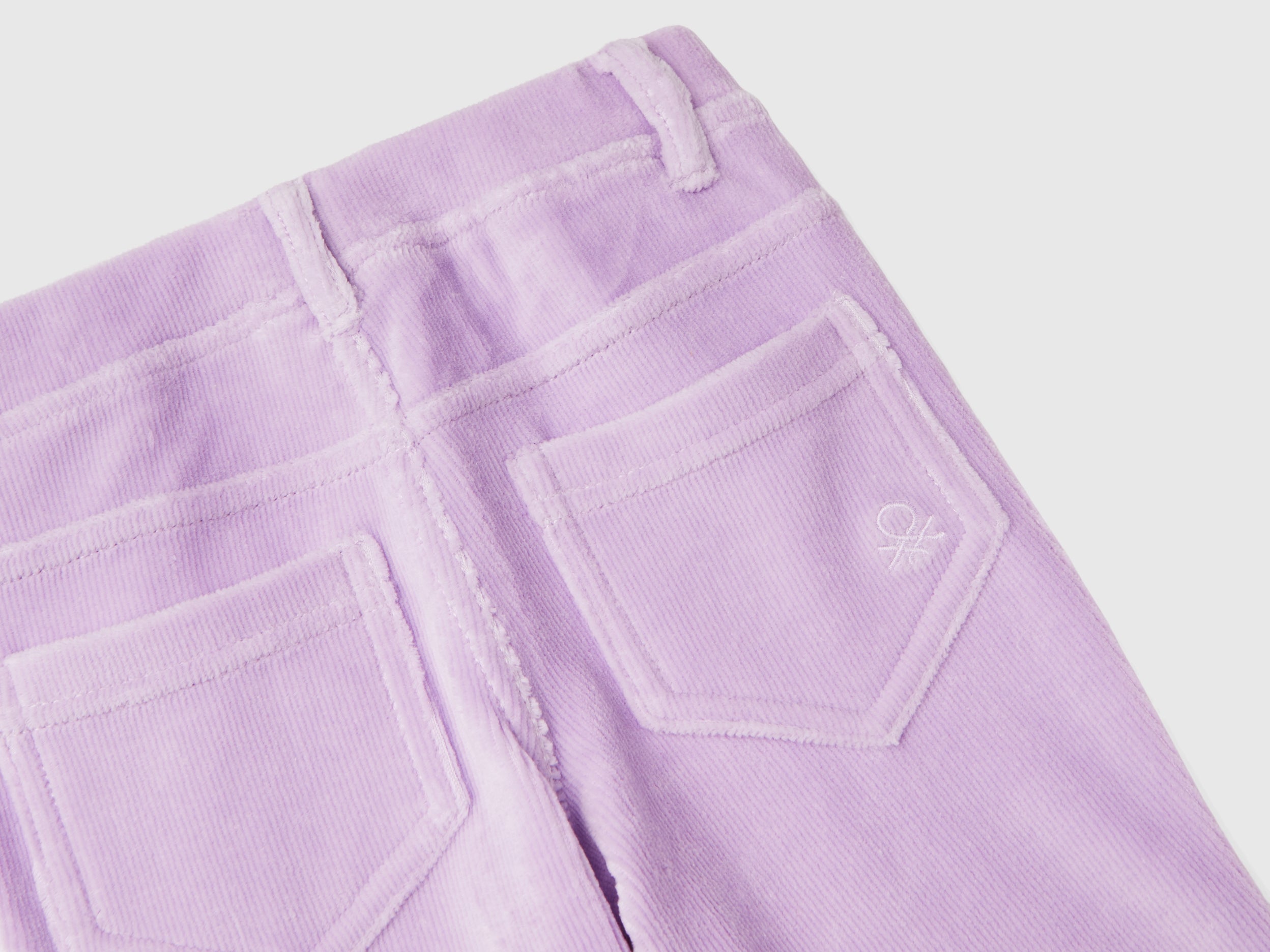 Benetton Trousers pantaloni ciniglia cotone coste bimba