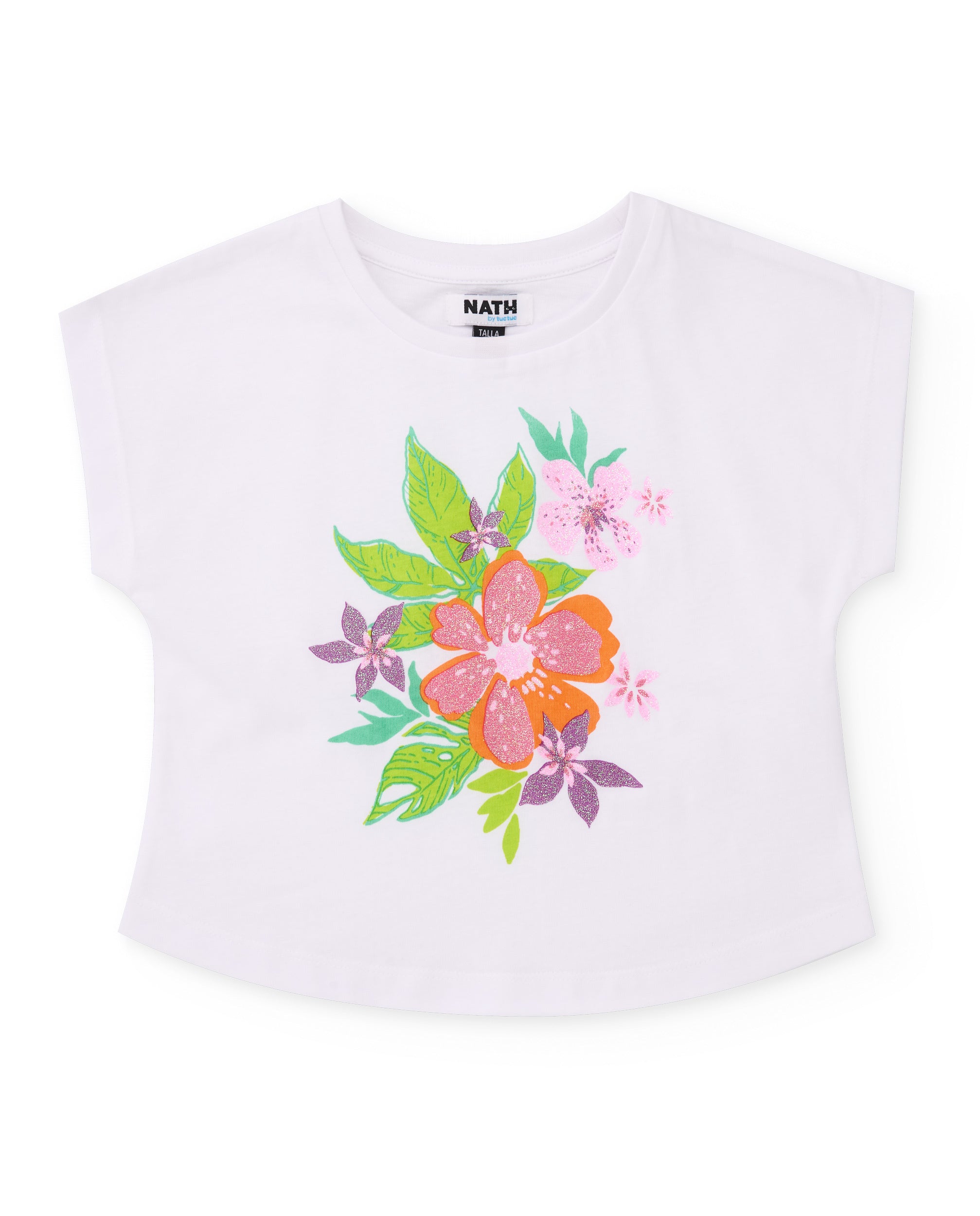 TucTuc Magliette t-shirt floreale maglietta bianca 4 anni