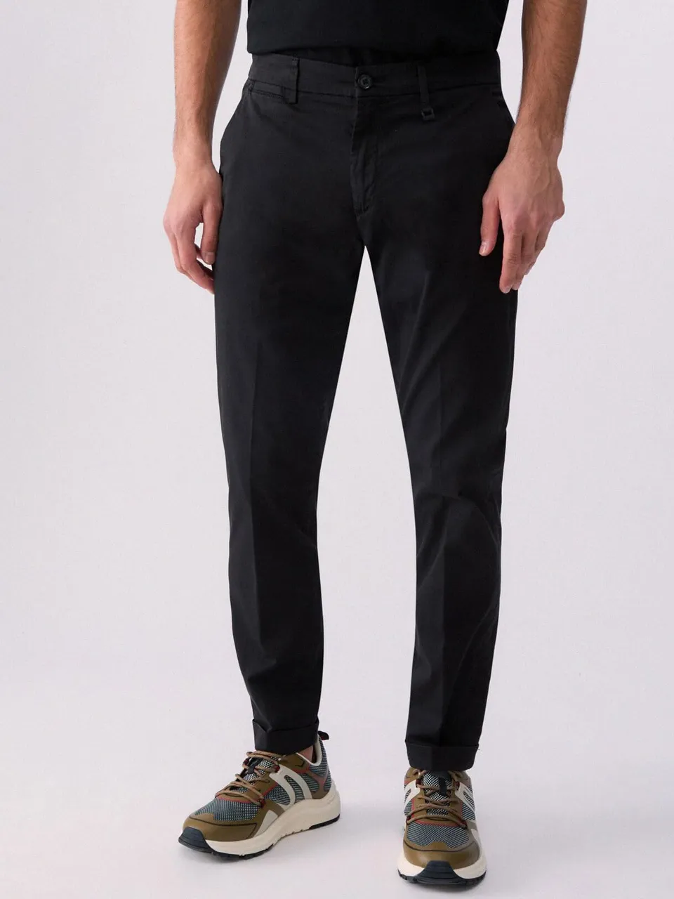 Liu Jo Pantaloni Chino Risvolto raso cotone