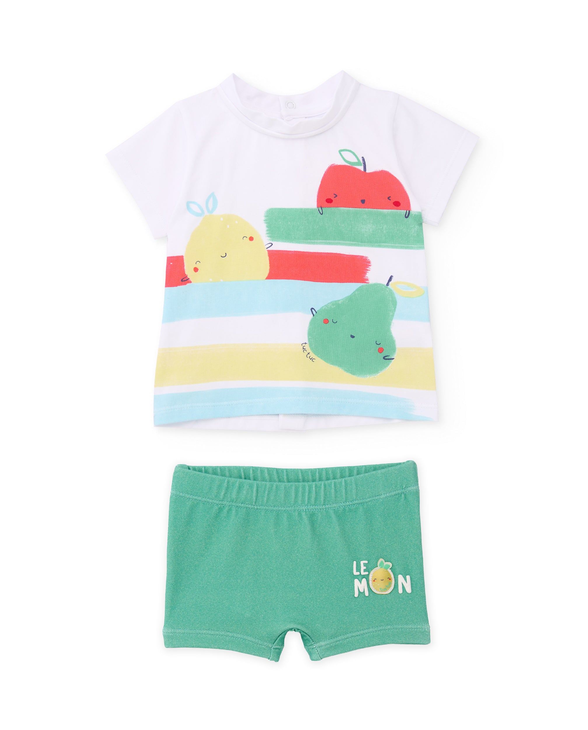 TucTuc Costumi Da Bagno costume mare neonato bianco frutta