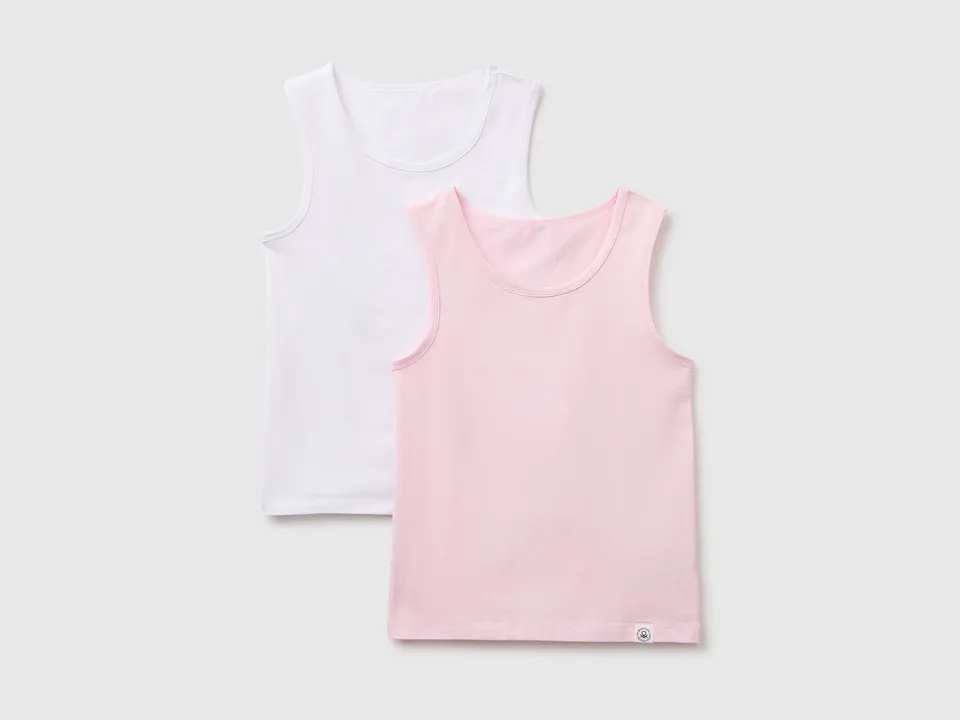 United Colors of Benetton canottiera cotone elasticizzato 2 pezzi