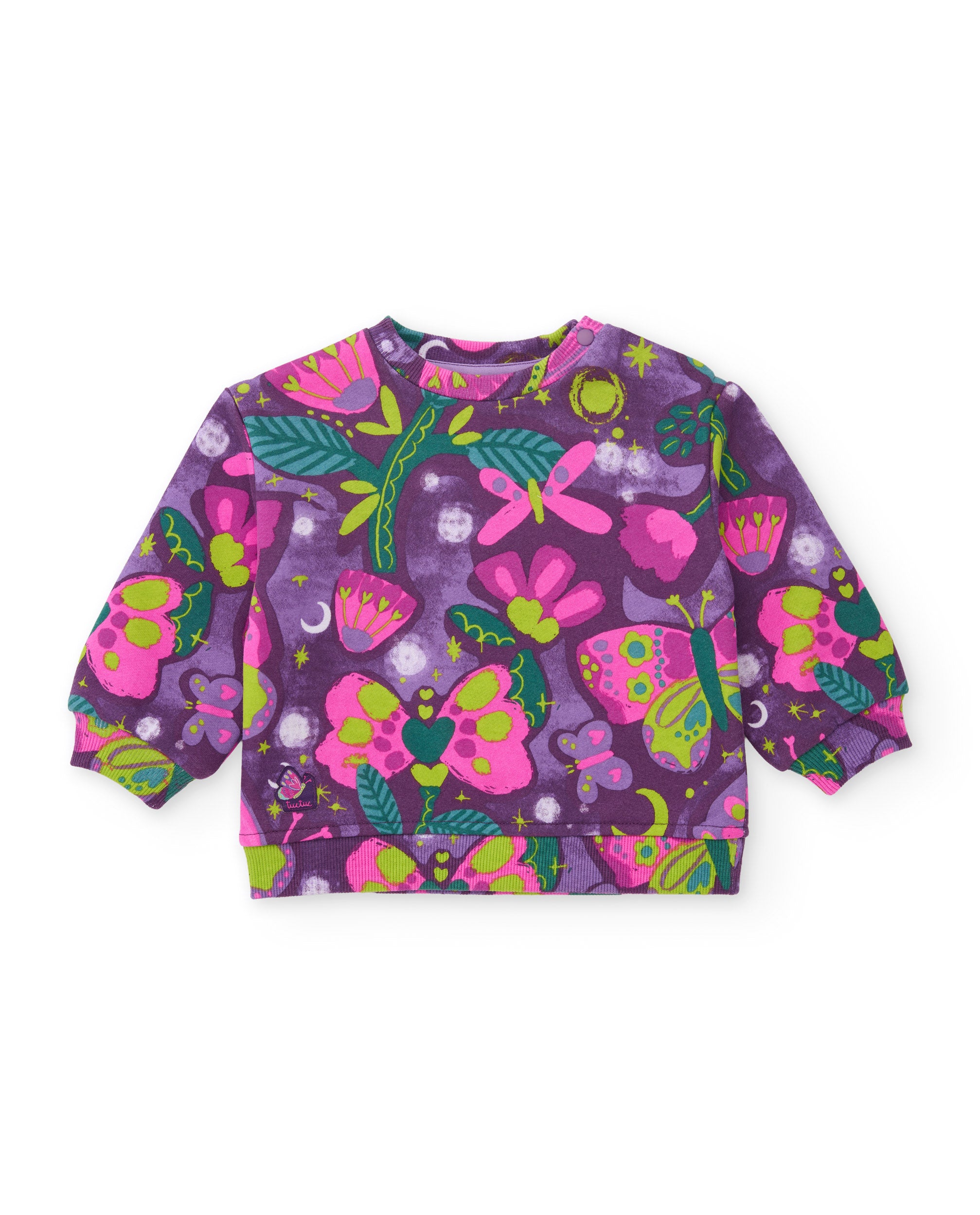 TucTuc Felpe felpa bambina viola stampa farfalle