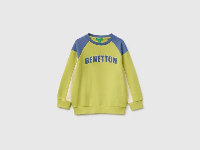 Benetton felpa color block cotone bio bimbo 104