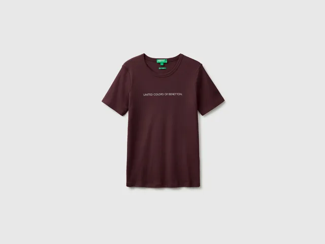 United Colors of Benetton T-Shirts T-shirt cotone logo glitter S