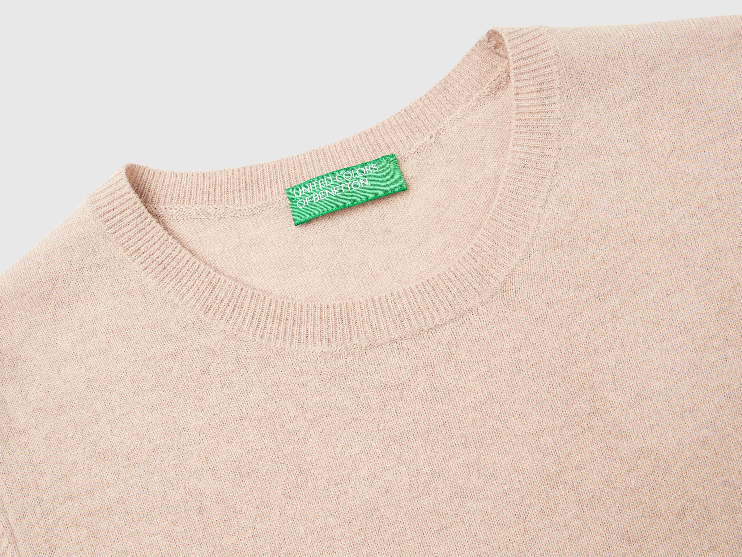 United Colors of Benetton maglione merino manica corta beige M