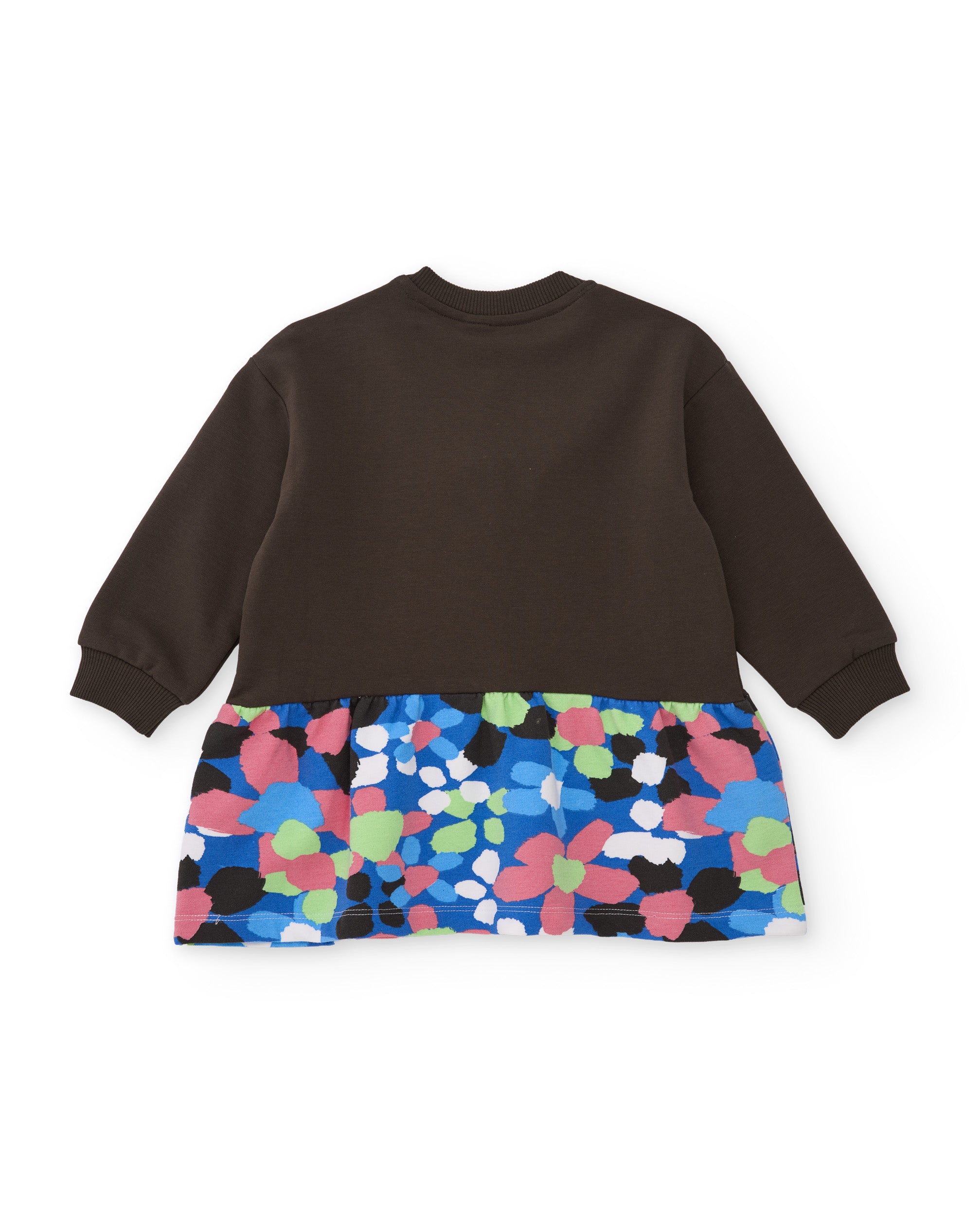 TucTuc Vestiti vestito bambina marrone felpa fiori