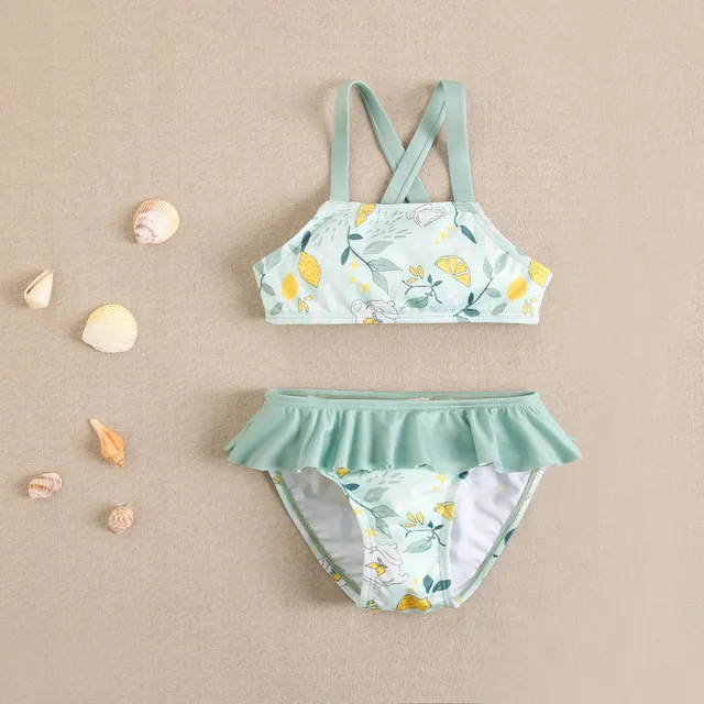 Dadati Bikini Limone costume mare bambina 6 anni stampa limoni