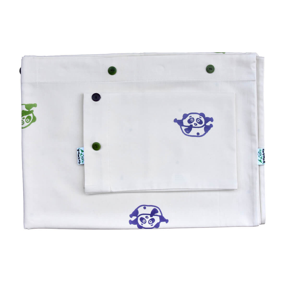 Pamboo Bedlinen copripiumino bambini cotone bio orsi 100x135
