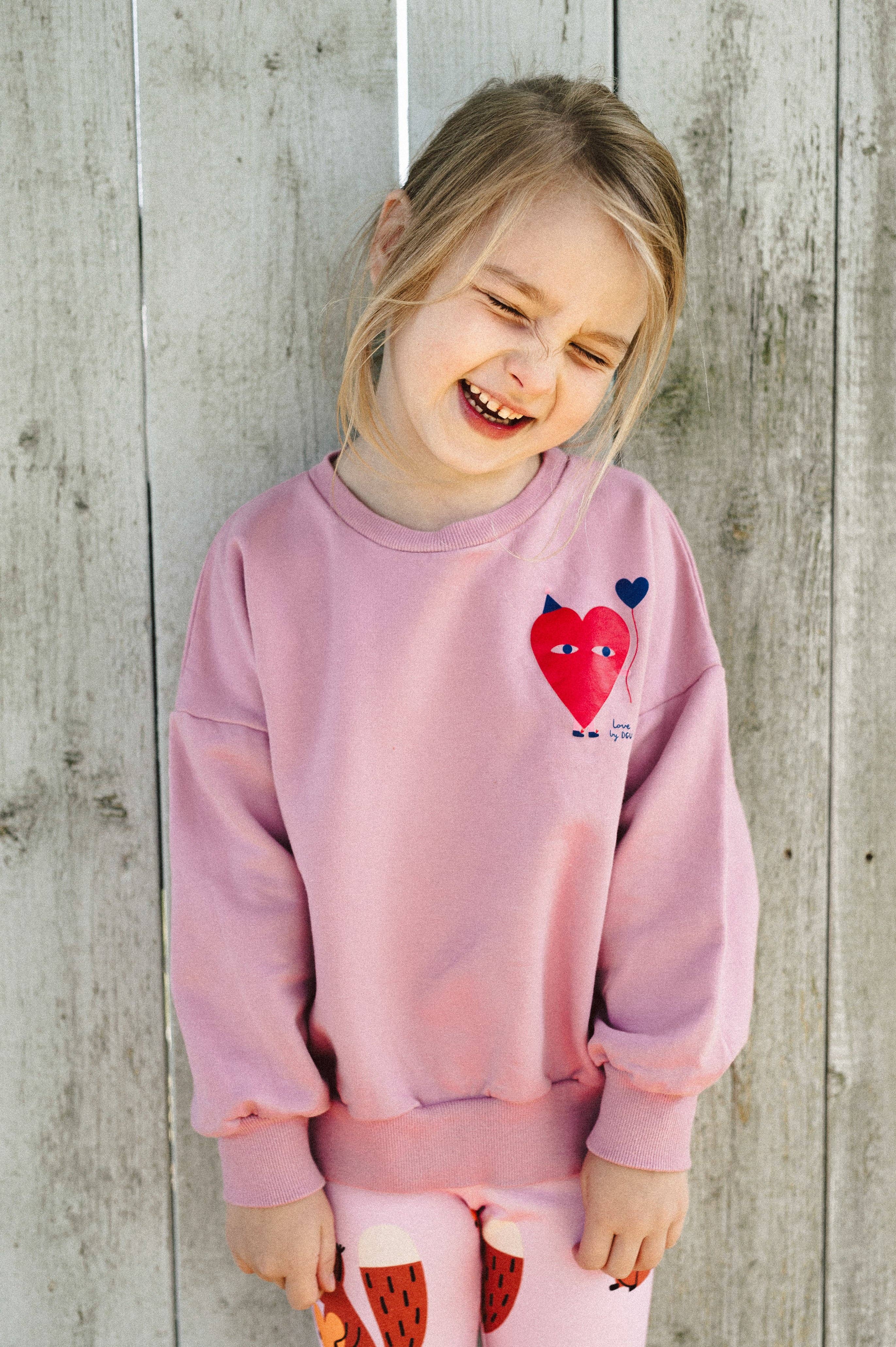 Dont Grow Up Cuore Felpa Rosa cotone 6/7 anni