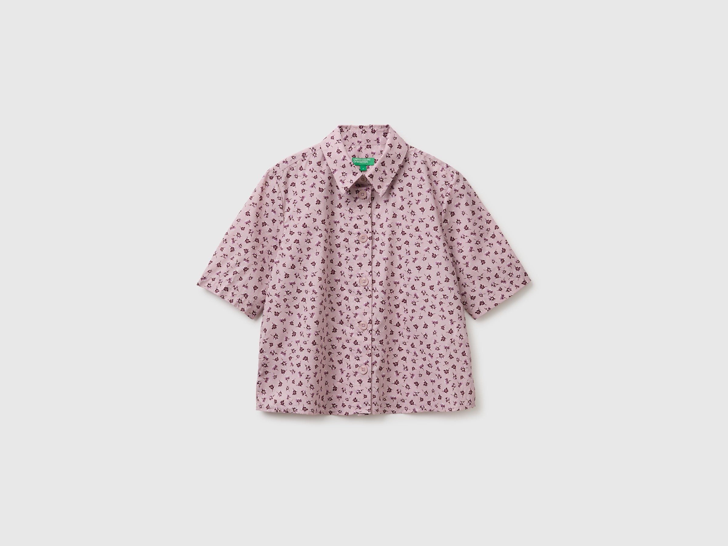 United Colors of Benetton camicia fantasia cotone manica corta