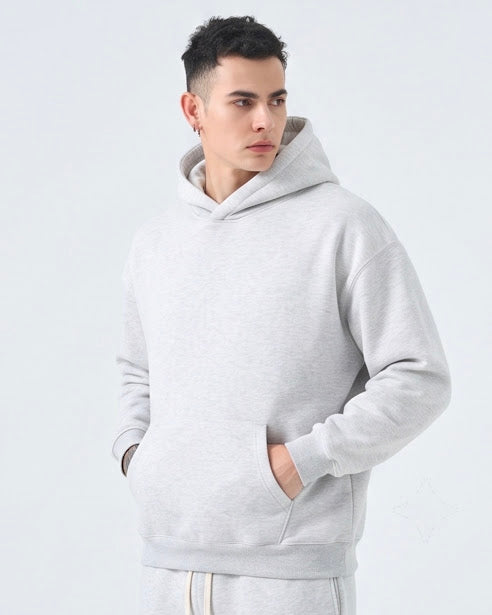 Sottosopra Felpa AN0186003 Boxy Cappuccio Piombo M Uomo