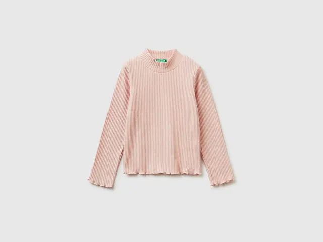 Benetton T-Shirts lupetto cotone bimba manica lunga taglia 82