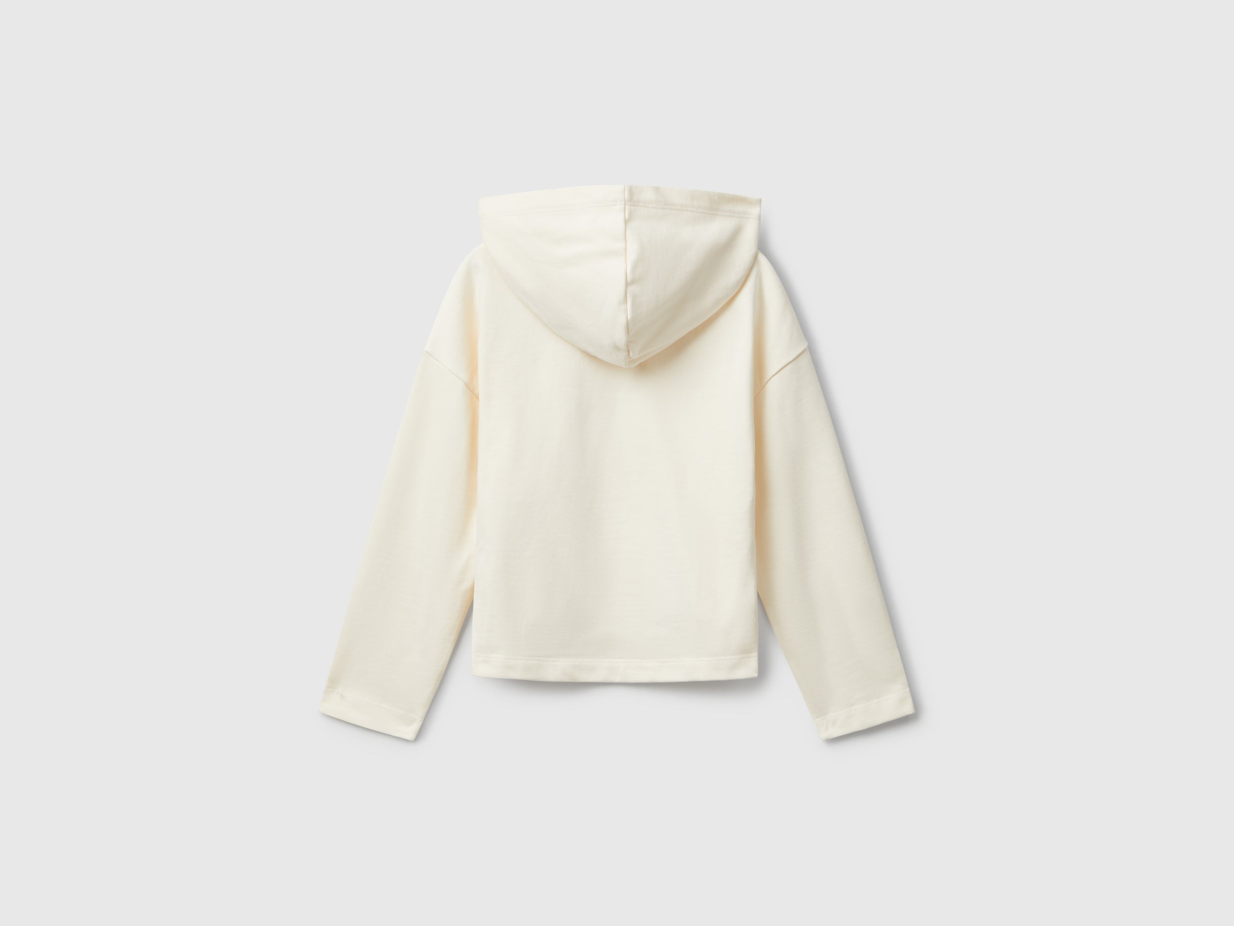 United Colors of Benetton Sweatshirt felpa cotone cappuccio scritta