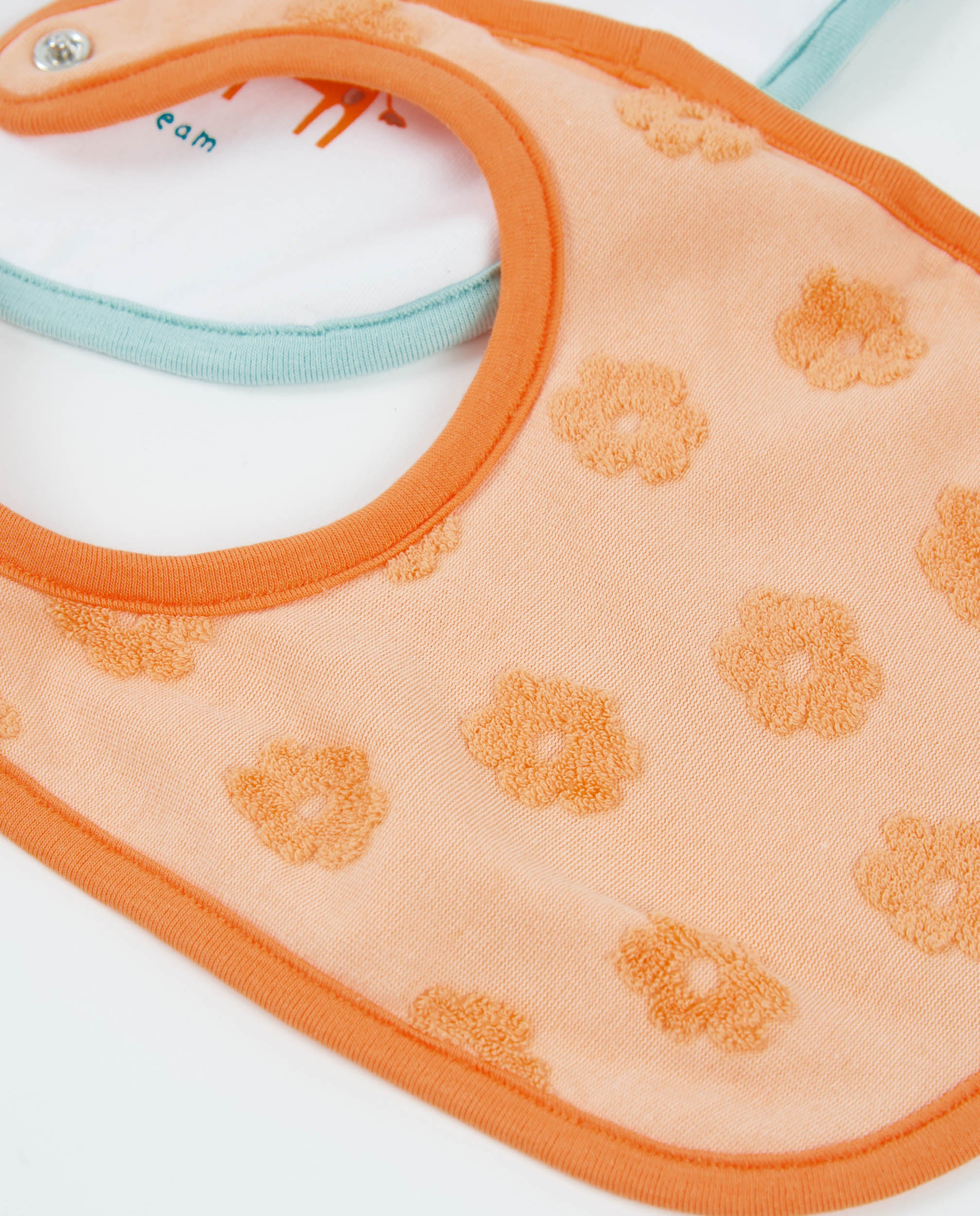 TucTuc Accessori Pack Bavaglini Neonato Arancione 2 Pezzi cotone