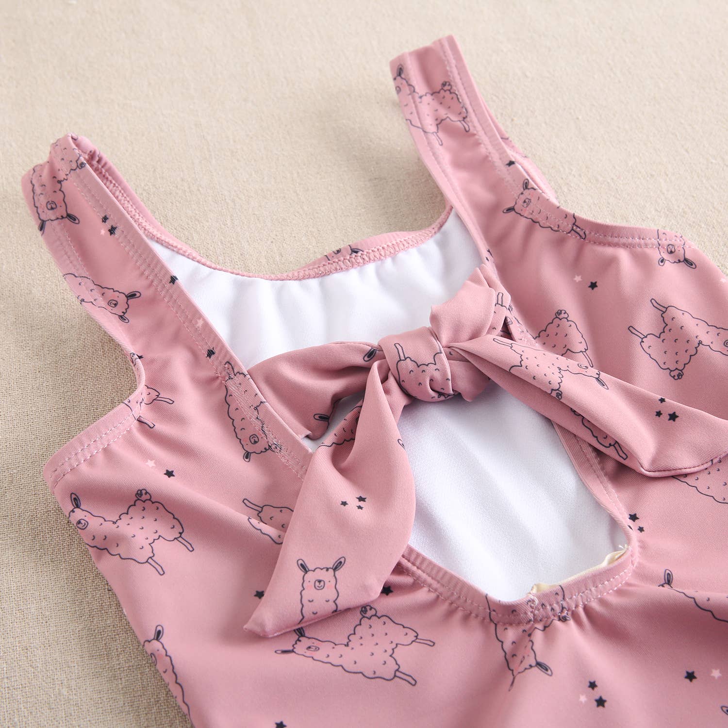 Dadati Lama costume intero bambina rosa 5 anni spandex