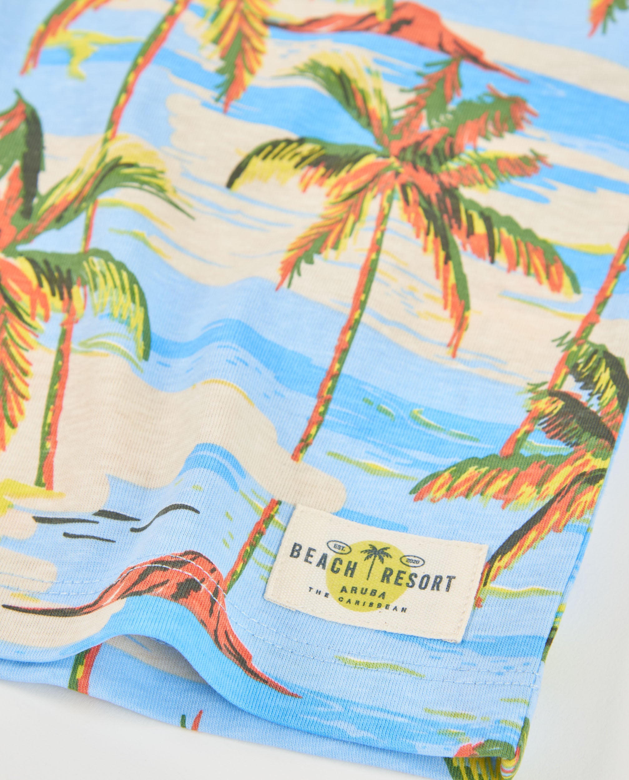 TucTuc Magliette t-shirt bambino blu stampa tropicale