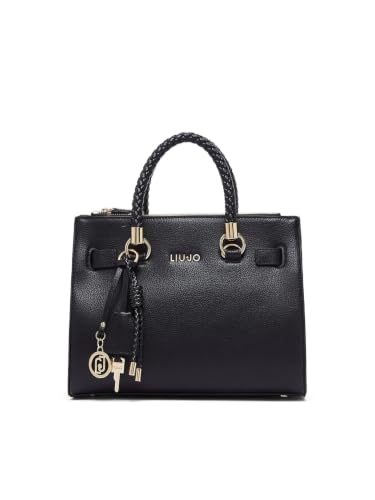Liu Jo Borsa Satchel Piccola Nera S 27x12x21 cm con Charm