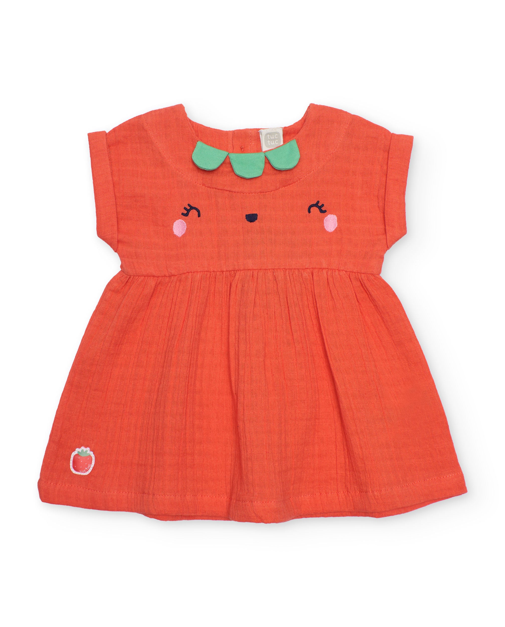 TucTuc Vestiti Vestito neonata fragolina rosso maniche corte