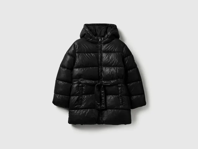 Benetton Jackets and Coats piumino lungo cintura nylon taglia S