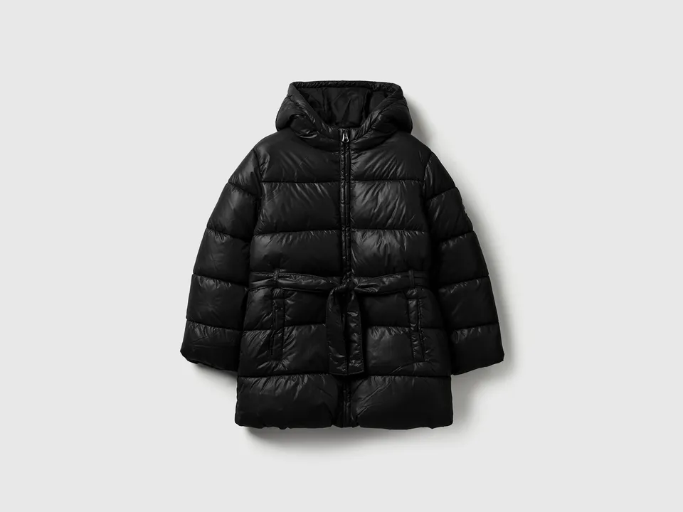 Benetton Jackets and Coats piumino lungo cintura nylon taglia S