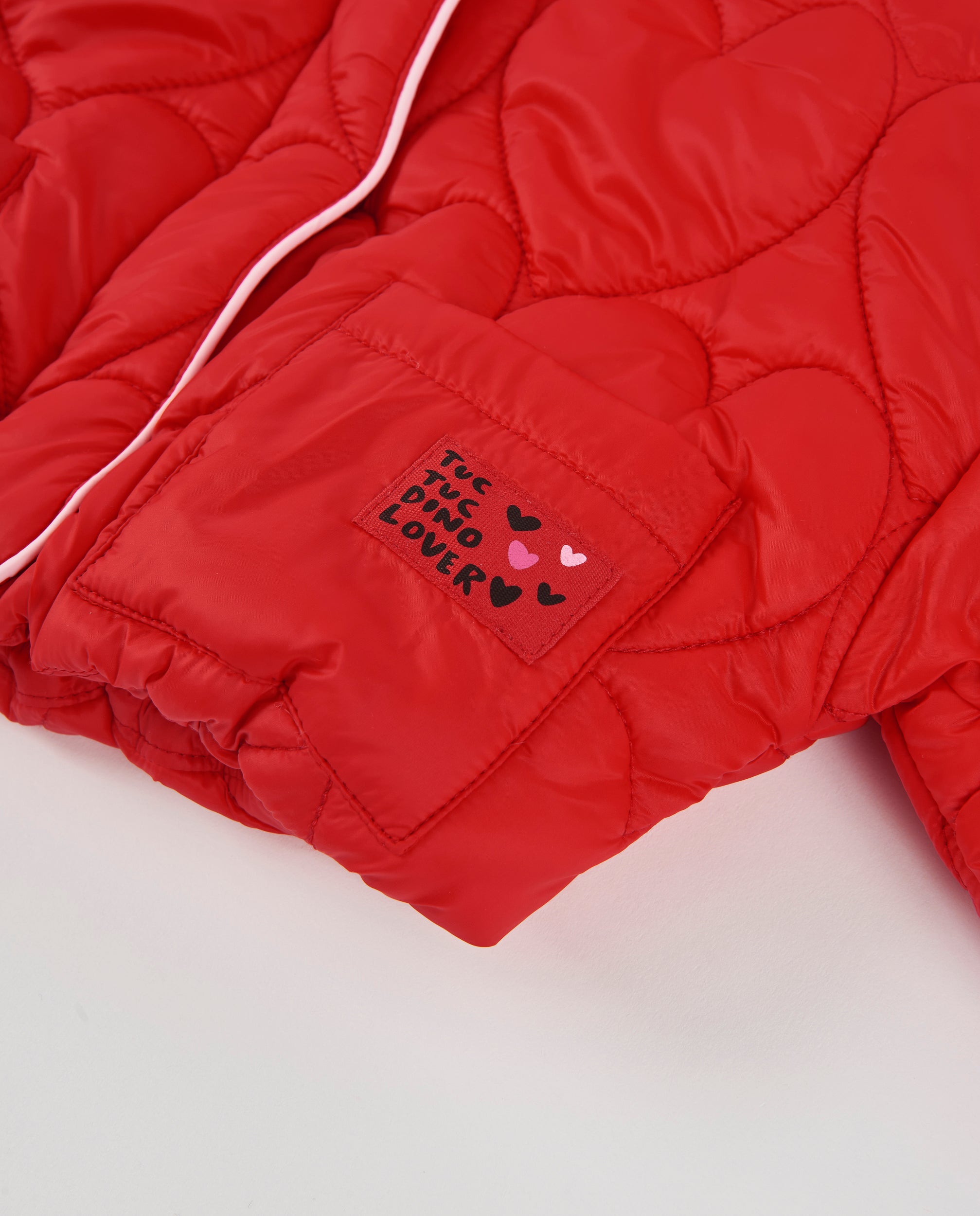TucTuc Cappotti piumino bambina rosso cappuccio termico